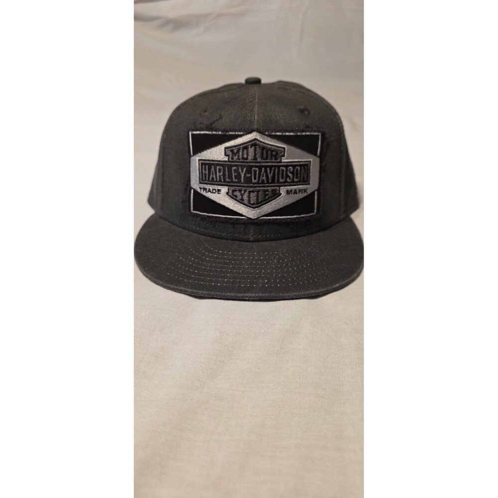 Harley Davidson Black Fitted Hat Cap New Era 59Fifty Size 7 3/8